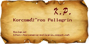 Korcsmáros Pellegrin névjegykártya